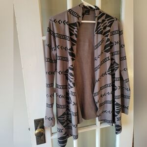 O'Neill Open Front Aztec Southwestern Print Knit Sweater/Cardigan Size M